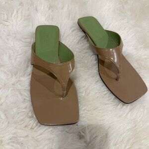 By Far Kitten-Heel Jack Thiong Sandals - Size 7 /7.5 - Like New